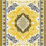 Ultra Soft Area Rug, Non Slip, Stain Resistant, Washable Area Rugs for Living Room, Bedroom, Stylish Earth Toned Lattice Elements(Gold)