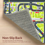Ultra Soft Area Rug, Non Slip, Stain Resistant, Washable Area Rugs for Living Room, Bedroom, Charming Traffic Storytelling Carpet(Gray)