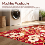 Chic Vibrant Botanical Motif(Red)