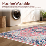 Ultra Soft Area Rug, Non Slip, Stain Resistant, Washable Area Rugs for Living Room, Bedroom, Colorful Oriental Nursery Stain-Resistant Area Rug(Blue)