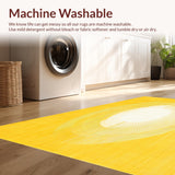 Radiant Round Area Goldenrod & Ivory Concentric Circles(Yellow)