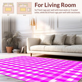 Contemporary Checkered Pastel Decor(Pink)