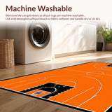 Ultra Soft Area Rug, Non Slip, Stain Resistant, Washable Area Rugs for Living Room, Bedroom, Whimsical Sports-Inspired Art Piece(Orange)