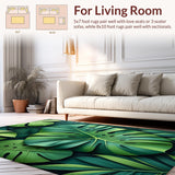 Ultra Soft Area Rug, Non Slip, Stain Resistant, Washable Area Rugs for Living Room, Bedroom, Serene Nature-Inspired Design Piece(Green)
