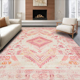 Stylish Distressed Geometric Arrangement(Pink)