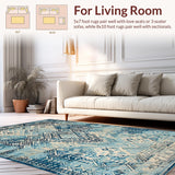 Artistic Woven Geometric Motif(Blue)