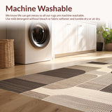 Ultra Soft Area Rug, Non Slip, Stain Resistant, Washable Area Rugs for Living Room, Bedroom, Chic Western Patterned Accent(Gray)