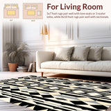 Ultra Soft Area Rug, Non Slip, Stain Resistant, Washable Area Rugs for Living Room, Bedroom, Rustic Earthy Abstract Pattern(Beige)