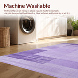 Ultra Soft Area Rug, Non Slip, Stain Resistant, Washable Area Rugs for Living Room, Bedroom, Warm Earthy Tones Aesthetic(Purple)