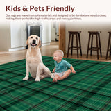 Chic White and Green Plaid(Green)