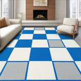 Ultra Soft Area Rug, Non Slip, Stain Resistant, Washable Area Rugs for Living Room, Bedroom, Dynamic Pastel Hopscotch Design(Blue)