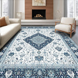 Ultra Soft Area Rug, Non Slip, Stain Resistant, Washable Area Rugs for Living Room, Bedroom, Luxurious Abstract Ethnic Patterns(White)