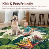 Ultra Soft Area Rug, Non Slip, Stain Resistant, Washable Area Rugs for Living Room, Bedroom, Elegant Earthy Geometric Elements(Beige)