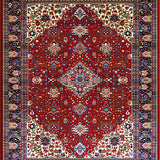 Ultra Soft Area Rug, Non Slip, Stain Resistant, Washable Area Rugs for Living Room, Bedroom, Vibrant Eclectic Abstract Layout(Red)