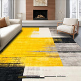 Ultra Soft Area Rug, Non Slip, Stain Resistant, Washable Area Rugs for Living Room, Bedroom, Chic Modern Artistic Expression(Yellow)