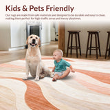 Beige Coral Velvet Area with Absorbent Non Slip Backing and Texture(Beige)