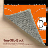 Ultra Soft Area Rug, Non Slip, Stain Resistant, Washable Area Rugs for Living Room, Bedroom, Lively Graphic Sports Circle(Orange)
