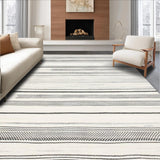 Ultra Soft Area Rug, Non Slip, Stain Resistant, Washable Area Rugs for Living Room, Bedroom, Sophisticated Striped Tribal Influence(Gray)