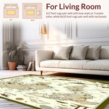 Beige Dinosaur with Classic World Map Design and Earth Tones(Brown)
