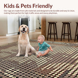 Ultra Soft Area Rug, Non Slip, Stain Resistant, Washable Area Rugs for Living Room, Bedroom, Vibrant Cowhide Graphic Statement Piece(Beige)
