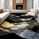 Abstract Luxe Marbleized Design(Black)