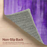 Ultra Soft Area Rug, Non Slip, Stain Resistant, Washable Area Rugs for Living Room, Bedroom, Vibrant Purple Ombre Design(Purple)