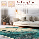 Ultra Soft Area Rug, Non Slip, Stain Resistant, Washable Area Rugs for Living Room, Bedroom, Mythical Ocean Beast Rug With Swirling Arms Design For Modern Spaces(Gray)