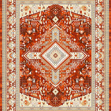 Ultra Soft Area Rug, Non Slip, Stain Resistant, Washable Area Rugs for Living Room, Bedroom, Chic Warm-Hued Decorative Style(Orange)