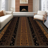 Ultra Soft Area Rug, Non Slip, Stain Resistant, Washable Area Rugs for Living Room, Bedroom, Chic Luxe Safari Aesthetic(Black)