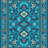 Ultra Soft Area Rug, Non Slip, Stain Resistant, Washable Area Rugs for Living Room, Bedroom, Hand-Tufted Blue Oushak Living Room Wool Rug(Blue)