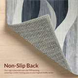 Ultra Soft Area Rug, Non Slip, Stain Resistant, Washable Area Rugs for Living Room, Bedroom, Chic Vintage Textured Design(Gray)