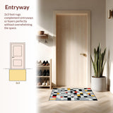 Ultra Soft Area Rug, Non Slip, Stain Resistant, Washable Area Rugs for Living Room, Bedroom, Lighthearted Monochrome Bath Accessory(Gray)
