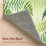 Ultra Soft Area Rug, Non Slip, Stain Resistant, Washable Area Rugs for Living Room, Bedroom, Serene Eco-Friendly Floral Vibe(Green)
