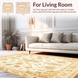 Artistic Area Showcasing Vintage Floral in Warm Beige Hues(Beige)