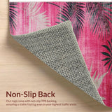 Ultra Soft Area Rug, Non Slip, Stain Resistant, Washable Area Rugs for Living Room, Bedroom, Rustic Colorful Tribal Design(Pink)