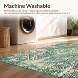 Elegant Cream and Sage Floral Medallion(Ivory)