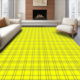 Ultra Soft Area Rug, Non Slip, Stain Resistant, Washable Area Rugs for Living Room, Bedroom, Elegant Layered Trellis Look(Yellow)