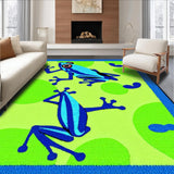 Ultra Soft Area Rug, Non Slip, Stain Resistant, Washable Area Rugs for Living Room, Bedroom, Chic Cartoon Animal Bath Decor(Blue)
