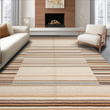 Ultra Soft Area Rug, Non Slip, Stain Resistant, Washable Area Rugs for Living Room, Bedroom, Contemporary Organic Shape Runner(Beige)
