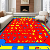 Ultra Soft Area Rug, Non Slip, Stain Resistant, Washable Area Rugs for Living Room, Bedroom, Charming Kid-Friendly Visual Alphabet(Blue)