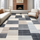 Contemporary Earth Tone Geometric Arrangement(Gray)
