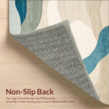 Chromatic Collection Swirls Area Oceanic Horizon Abstract Design(Beige)