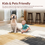 Ultra Soft Area Rug, Non Slip, Stain Resistant, Washable Area Rugs for Living Room, Bedroom, Artistic Brushstroke Area Beige Grey Textural Abstract(Beige)