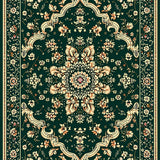 Ultra Soft Area Rug, Non Slip, Stain Resistant, Washable Area Rugs for Living Room, Bedroom, Vintage Floral Bedroom Non-Shedding Large Carpet(Green)