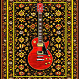 Artistic Yellow and Brown Trellis Motif(Black)