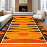 Ultra Soft Area Rug, Non Slip, Stain Resistant, Washable Area Rugs for Living Room, Bedroom, Eye-Catching Nature Inspired Pattern(Orange)