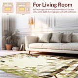 Ultra Soft Area Rug, Non Slip, Stain Resistant, Washable Area Rugs for Living Room, Bedroom, Kids Playroom Area Whimsical Woodland Animals(Beige)