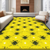 Ultra Soft Area Rug, Non Slip, Stain Resistant, Washable Area Rugs for Living Room, Bedroom, Charming Hexagon Floral Aesthetic(Yellow)