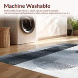Ultra Soft Area Rug, Non Slip, Stain Resistant, Washable Area Rugs for Living Room, Bedroom, Ultra-Thin Stain Resistant Rug With Contemporary Fade Design For Hallway(Gray)