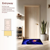 Celestial Blue Toned Galaxy Print(Blue)